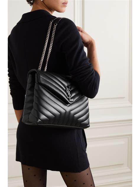 borsa medium lou lou ysl|SAINT LAURENT Loulou medium quilted leather shoulder bag.